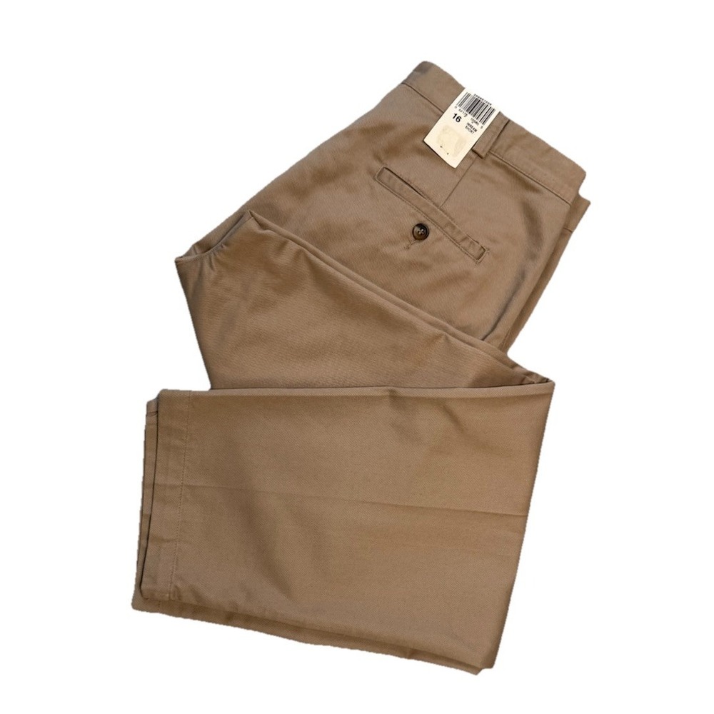 NWT Dockers Classic Pleated Defenitive Tapered Tan Khaki Pants Womens Size 16X29